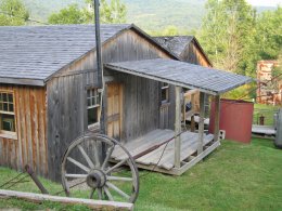 Exterior view of a work shack
