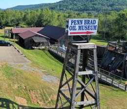 Aerial view of the museum grounds