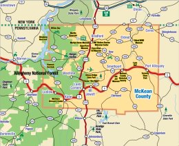 Map of McKean County, Pennsylvania