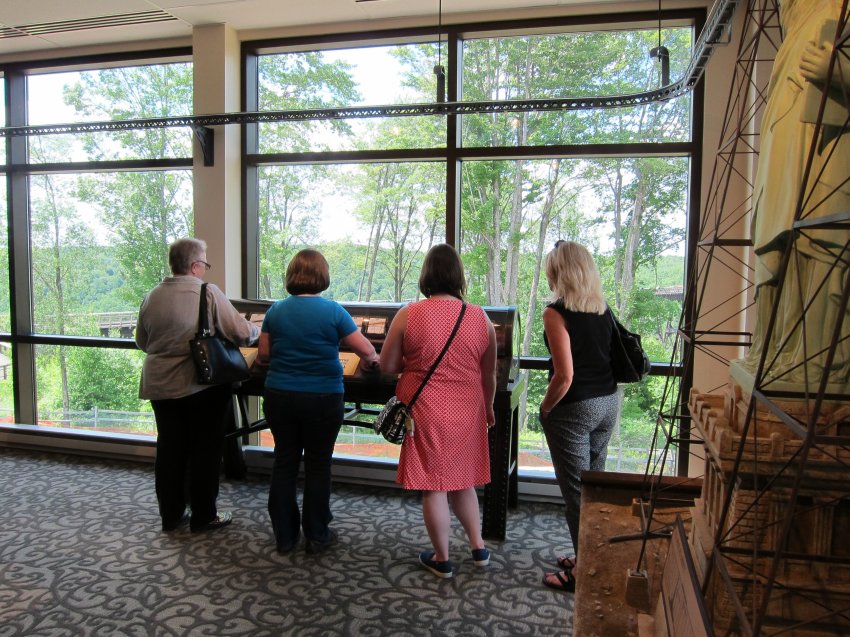 Group of visitors at the Kinzua Visitor Center